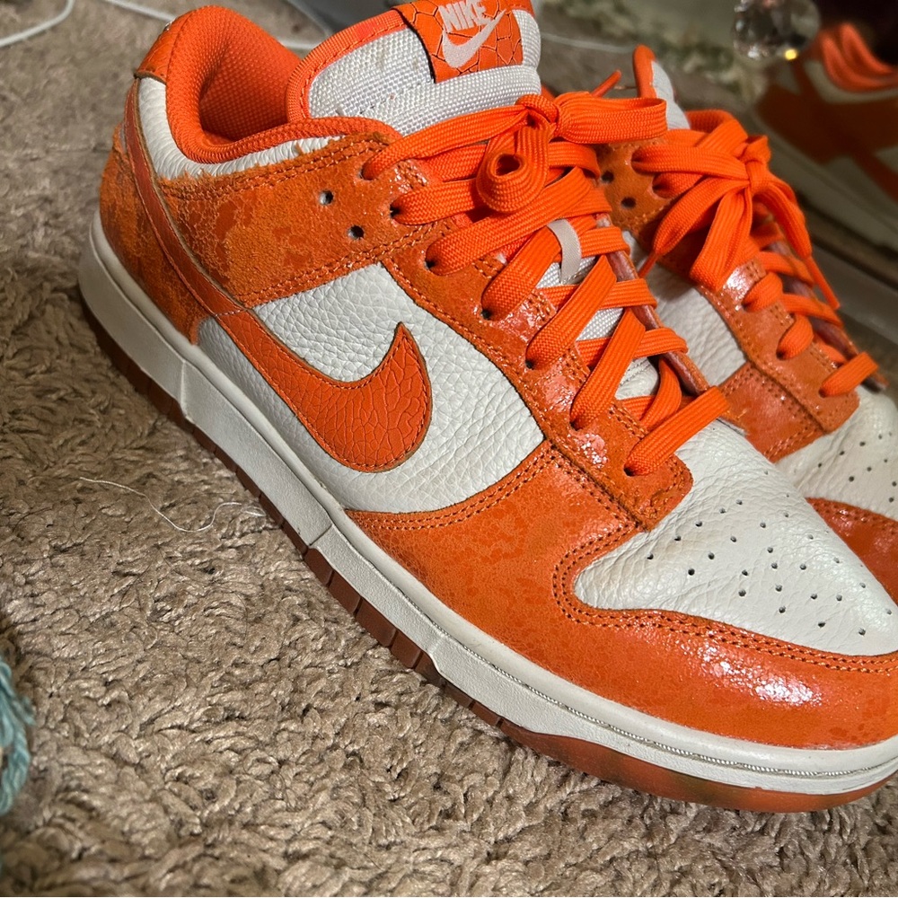 Nike Vibrant Orange and off white Low-Tops